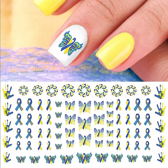 💌BO/GO$6 Down Syndrome Awareness Nail Decals - Picture 1 of 4